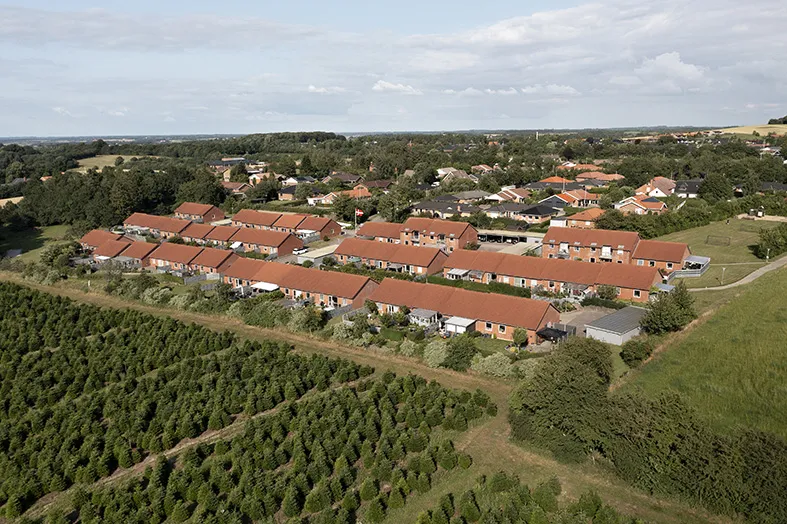 Vue aérienne - 3-Bed Flat with Balcony in Løgstrup