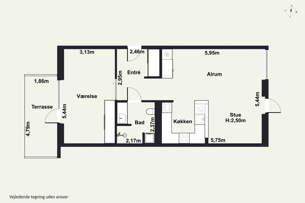 Plaan - Apartment with Garden Access in Copenhagen S