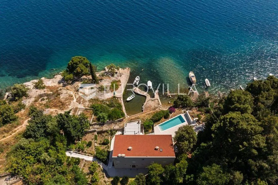 Vue aérienne - Renovated Villa with Private Marina in Trogir