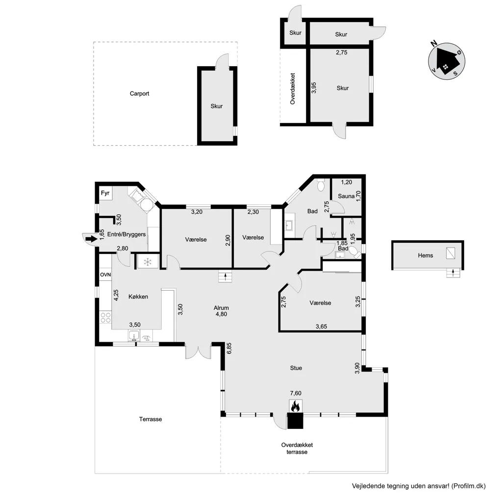 Plan - Modern Vacation Home with Garden in Rågeleje