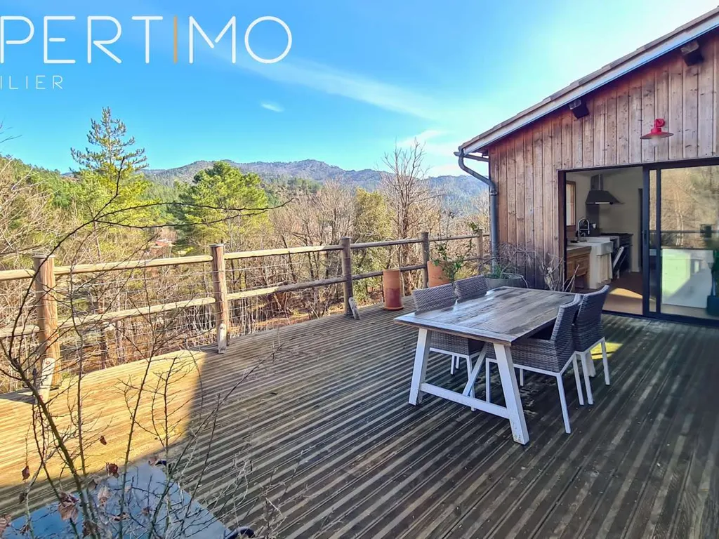 Terrass - Stone House with River Access in Saumane