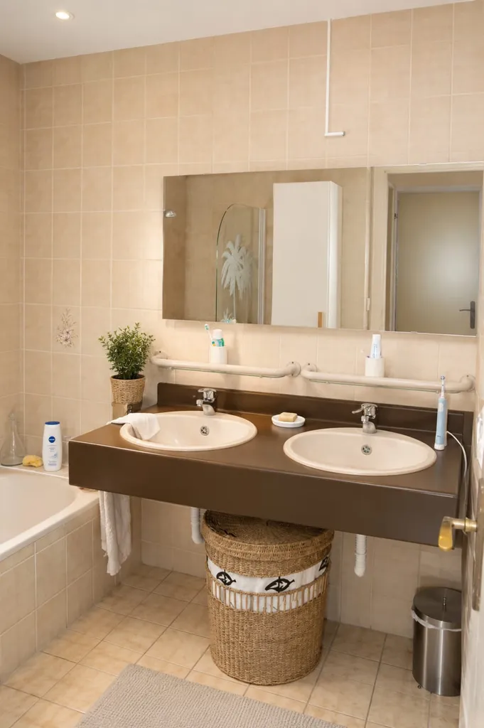 Bathrooms - Light-Filled Apartment with Terrace in Aartselaar
