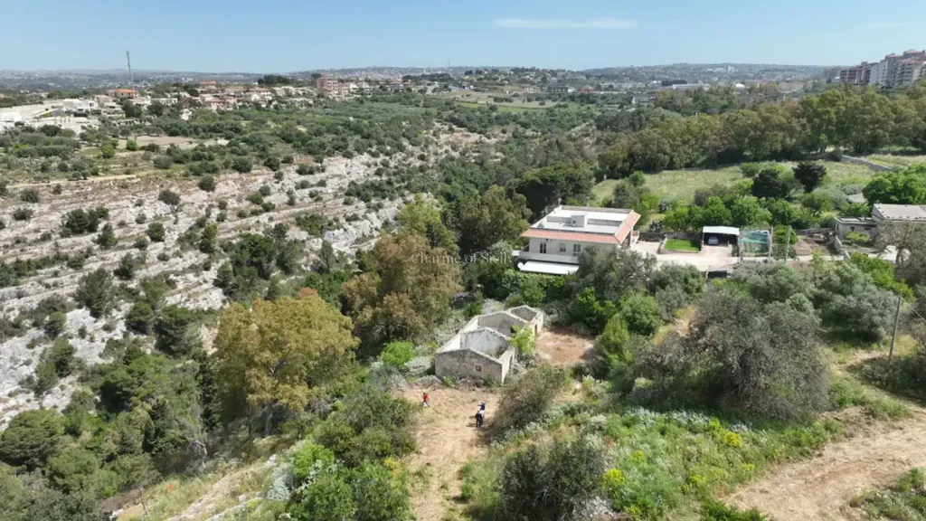 Vue aérienne - Independent House with Panoramic View in Modica