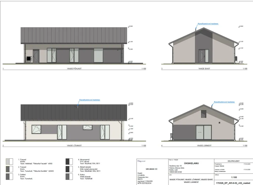 New Detached House with Balcony in Harku
