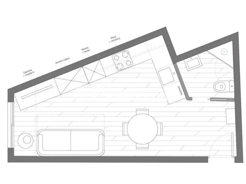 Plan - Studio for Rent in Matadepera, Carrer de Jaume I