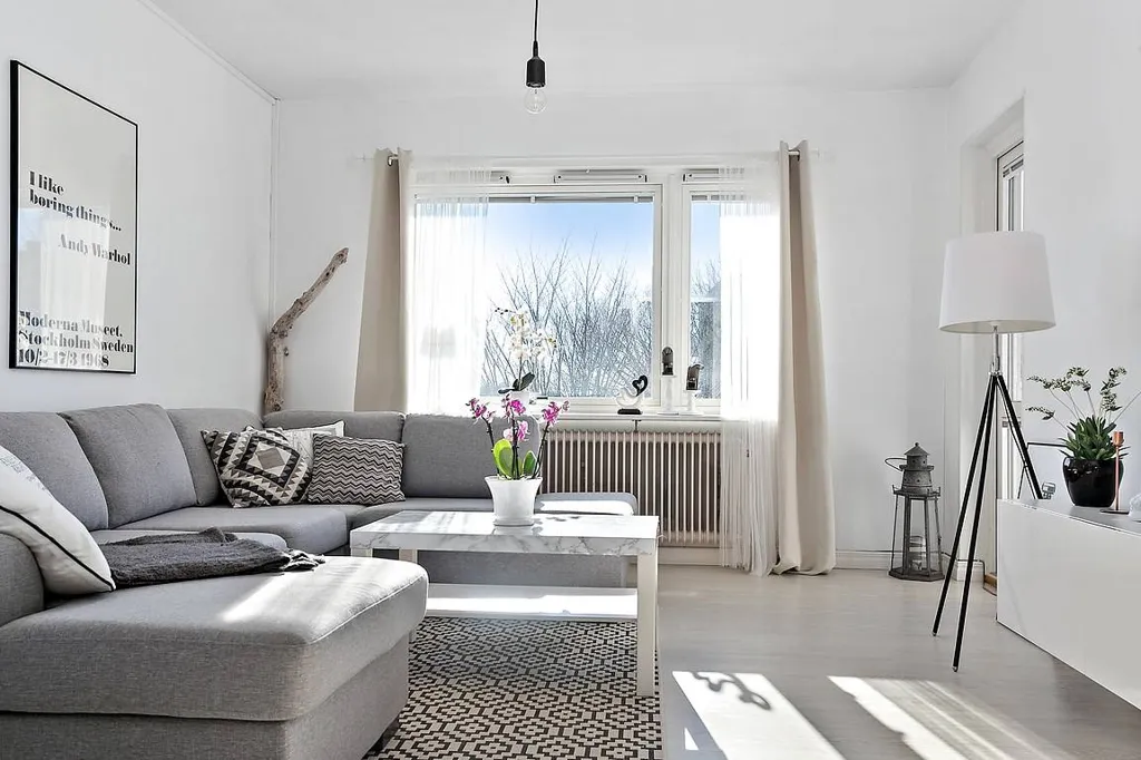 Séjour - Apartment with Balcony on Slotteberget