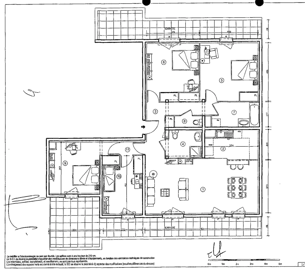 Plan - Appartement Familial avec Terrasses à Ermont