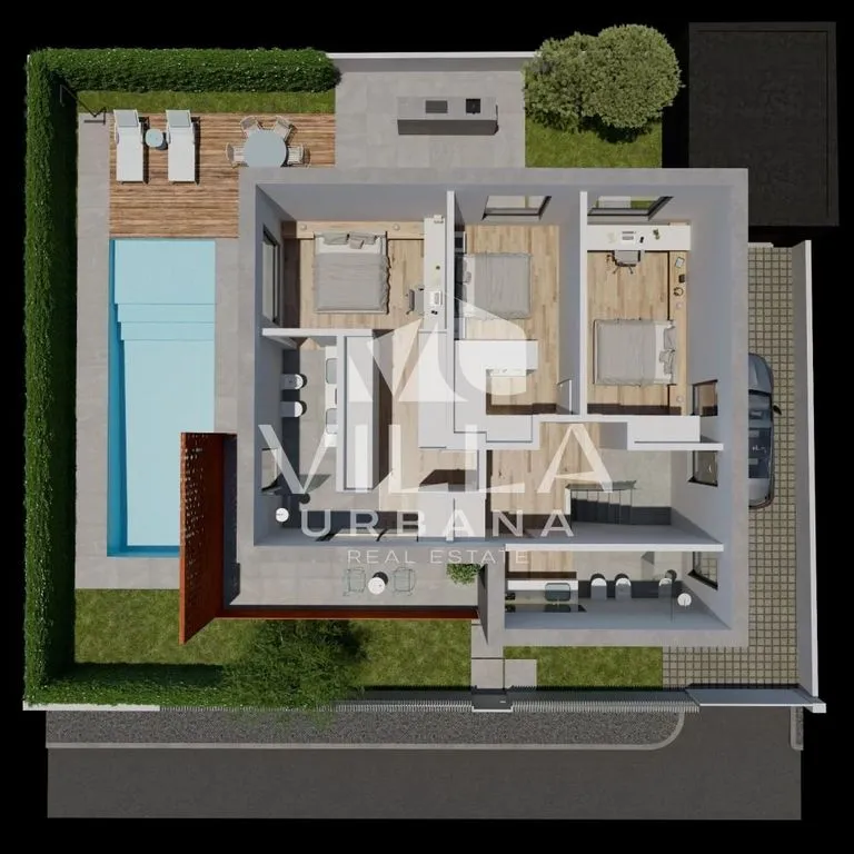 Plan - Contemporary Villa with Pool in Almada