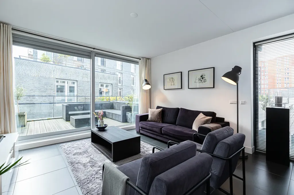 Séjour - Modern Apartment with Terrace in Papendrecht