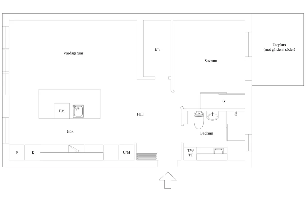 Floor Plan - Modern Flat with Private Terrace in Torpa