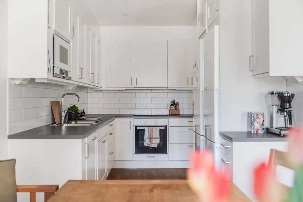 Kitchen - Seafront Apartment with Glazed Terrace in Limhamn