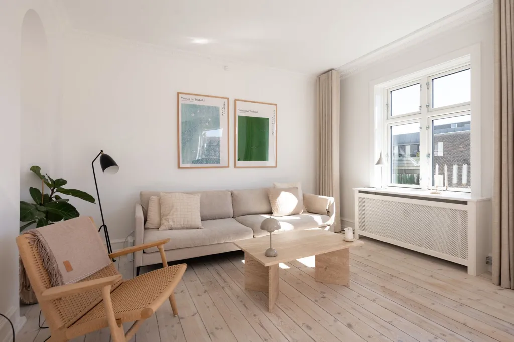 Séjour - Turnkey Flat with Historic Charm in Copenhagen Ø