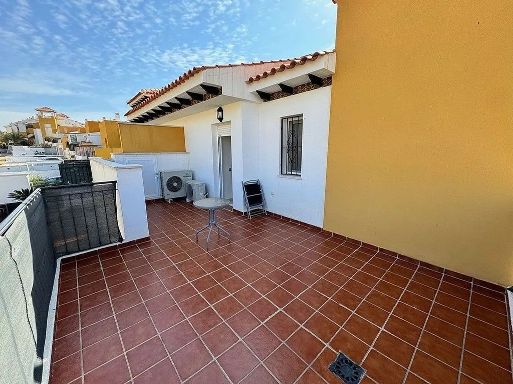Terrace - Semi-detached House with Pool in Las Salinas