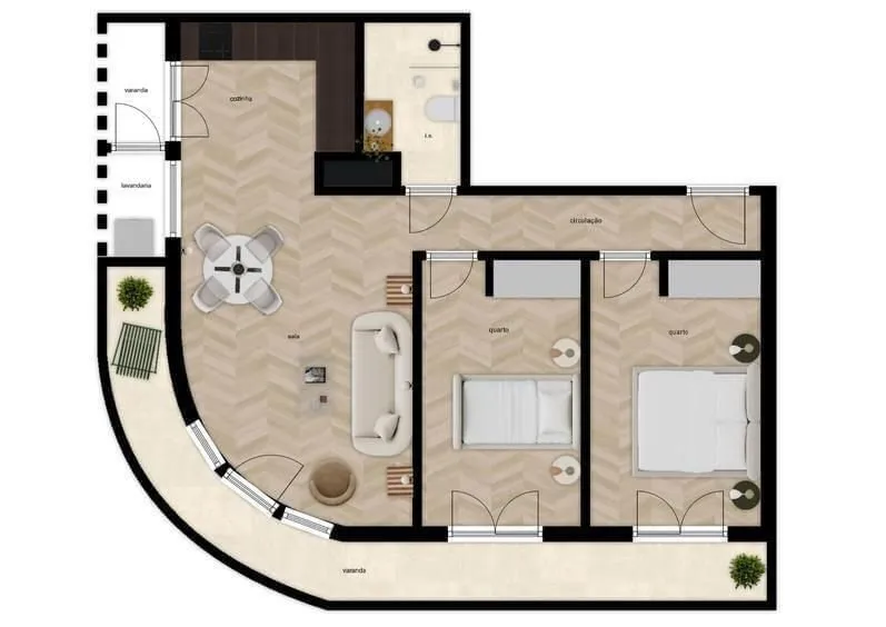 Plan - Penthouse with Panoramic Views in Amoreiras, Lisbon
