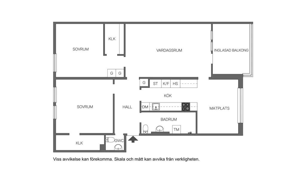 Planimetria - Apartment with Balcony in Bjurhovda