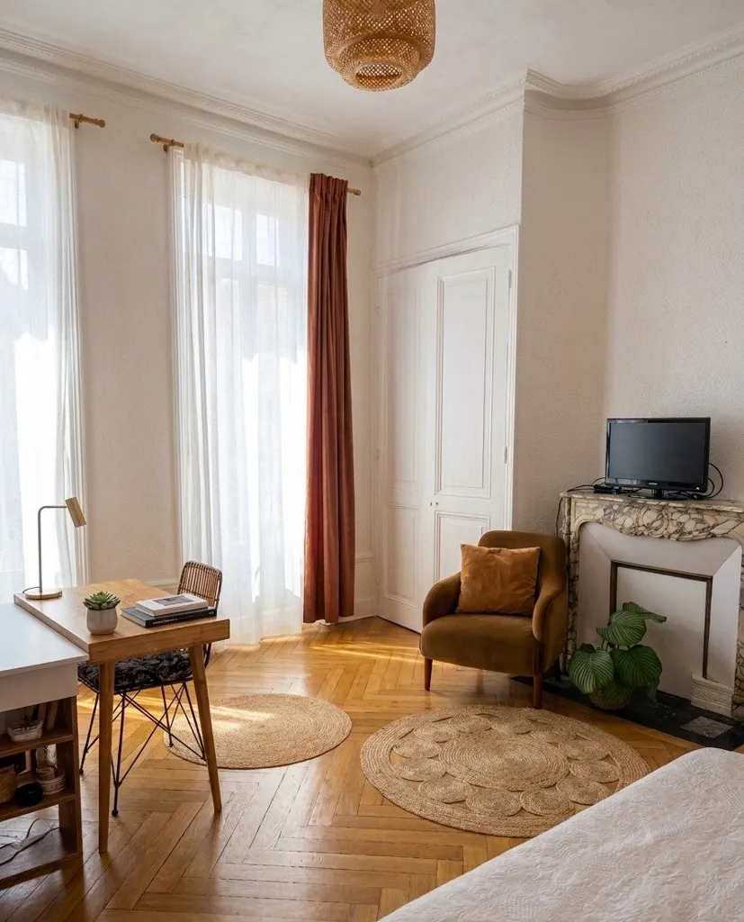 Chambres - Appartement Haussmannien avec Balcon au Centre de Saint-Étienne