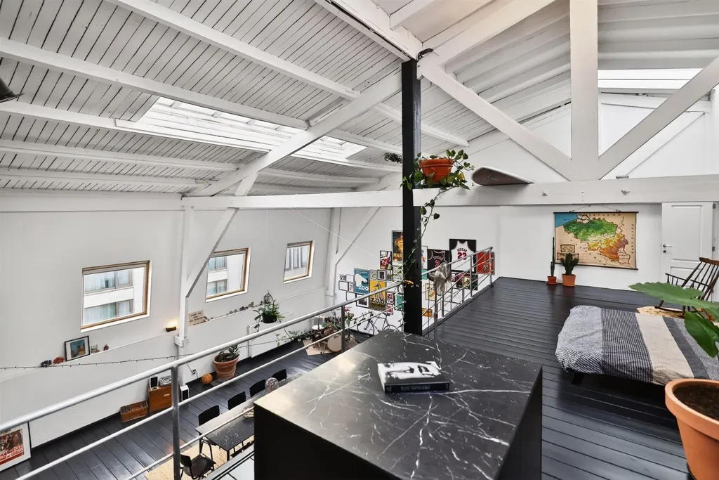 Séjour - Loft Urbain avec Espace de Vie Spacieux à Anvers
