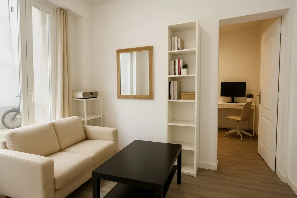 Séjour - Appartement T2 Vendu Loué près du Métro 4 Chemins à Aubervilliers