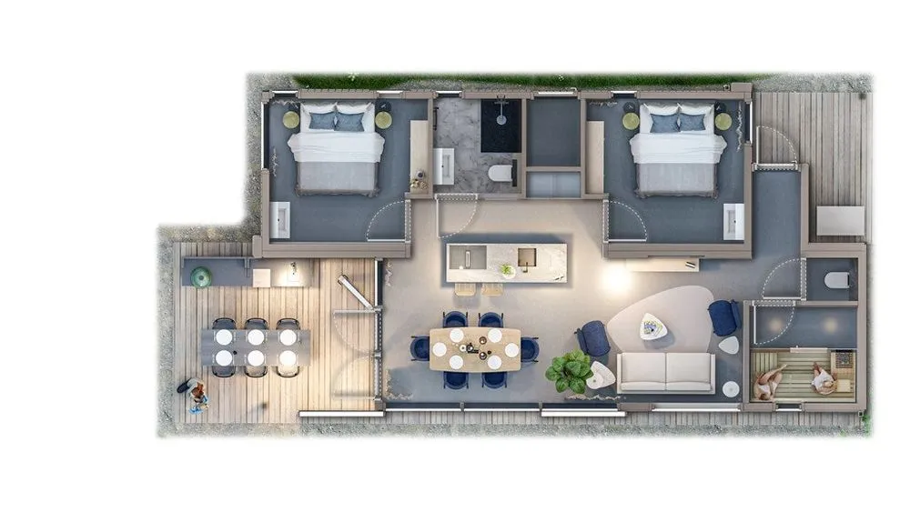 Plan - Modern House with Garden in Eck En Wiel