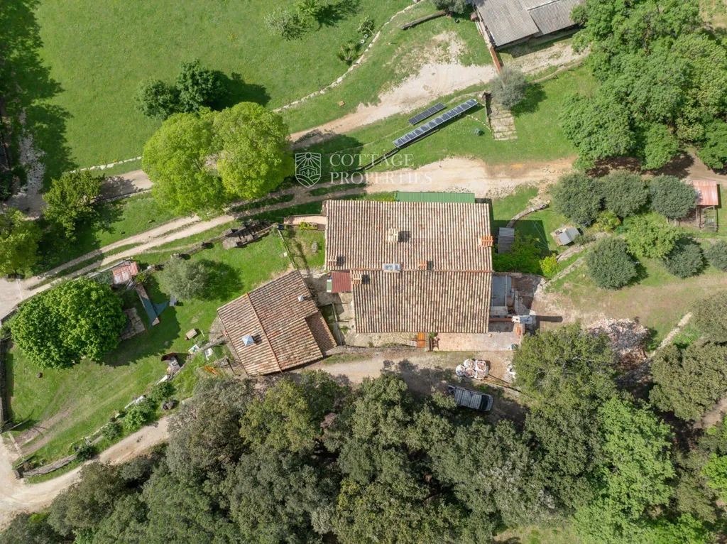 Vue aérienne - Sustainable Farmhouse with Panoramic Views in Pla de l'Estany