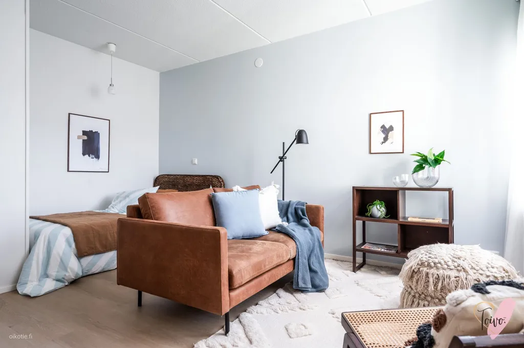 Séjour - Modernised Studio with Balcony in Oulu Centre