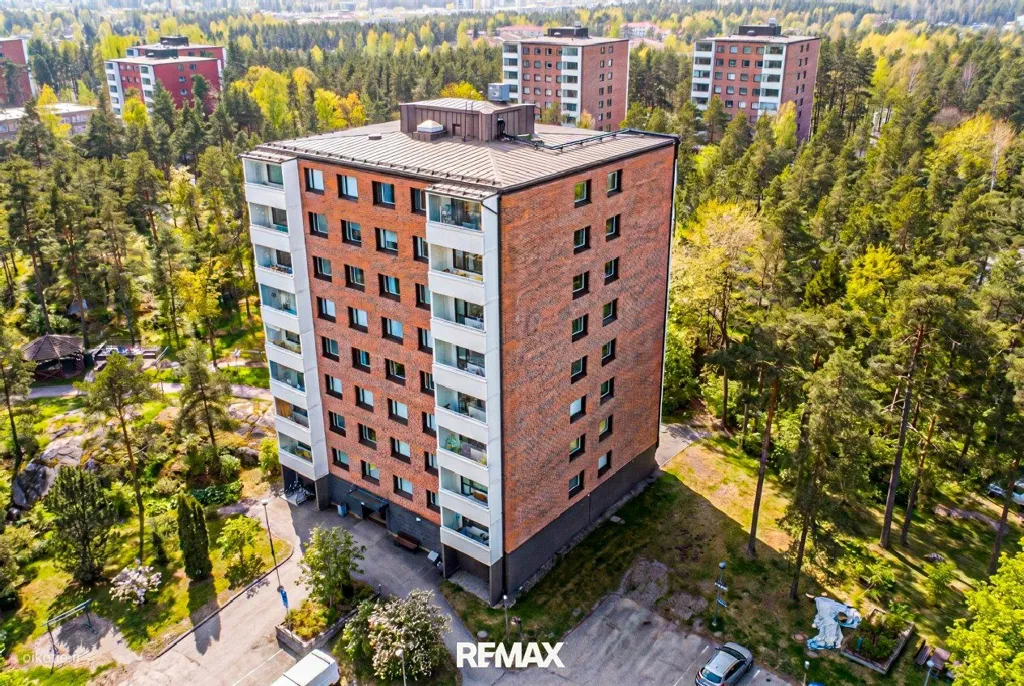 Vue aérienne - Renovated Flat with Glazed Balcony in Nättinummi