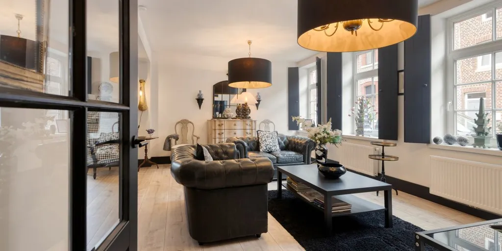 Living Room - Characterful Flat with Impressive Interior in Oud-Rekem