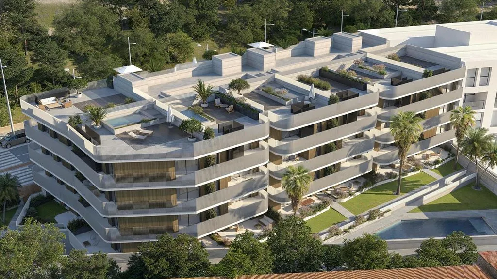 Vue aérienne - Penthouse with Rooftop Pool in Estepona