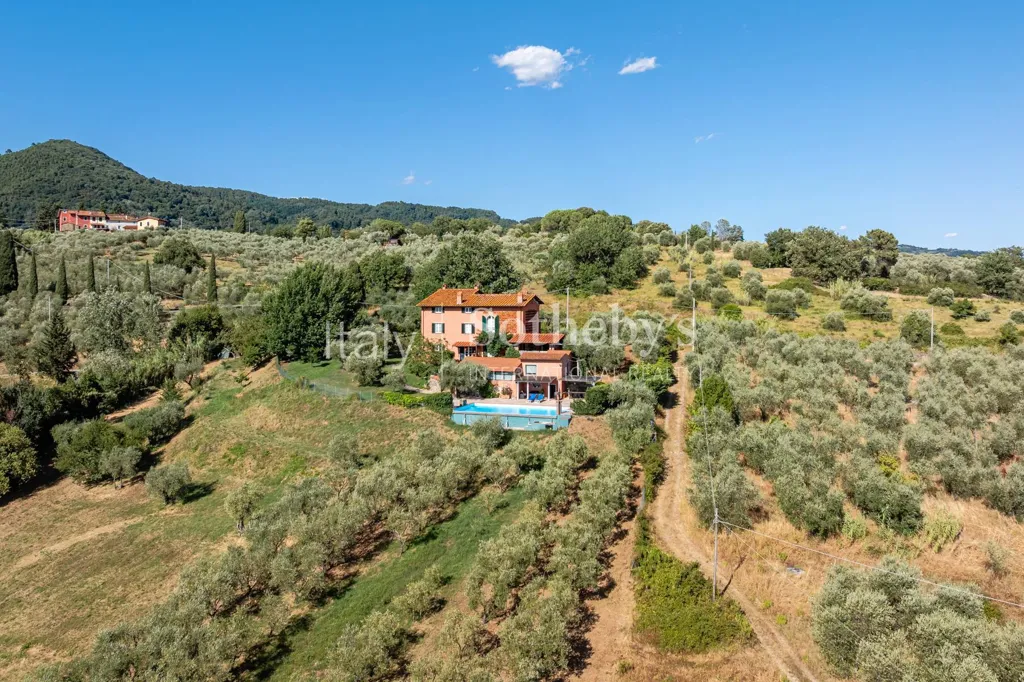 Vue aérienne - Tuscan Farmhouse with Panoramic View near Lucca