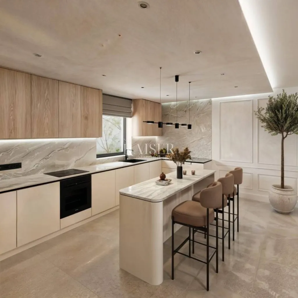 Kitchen - Modern House with Pool in Brtonigla