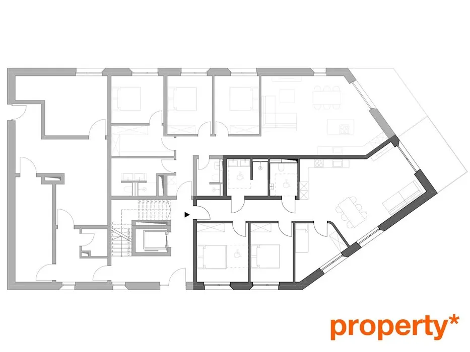 Grundriss - Erdgeschosswohnung mit Terrasse in Junglinster