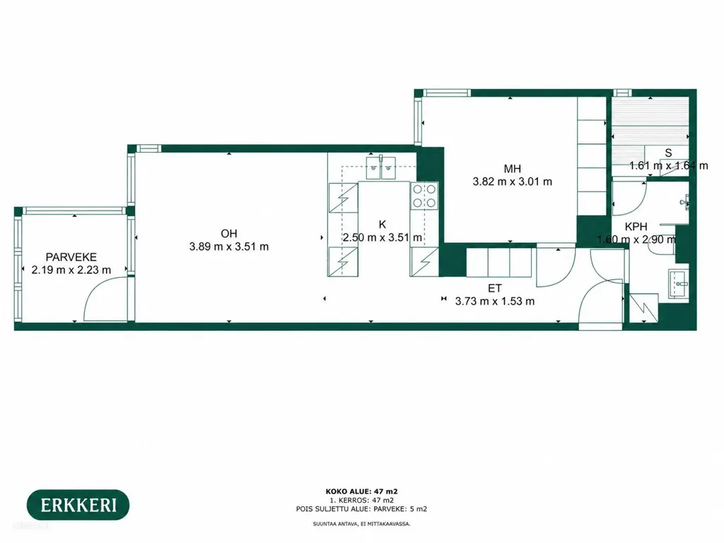 Planimetria - Modern Flat with Sea View in Kivenlahti, Espoo