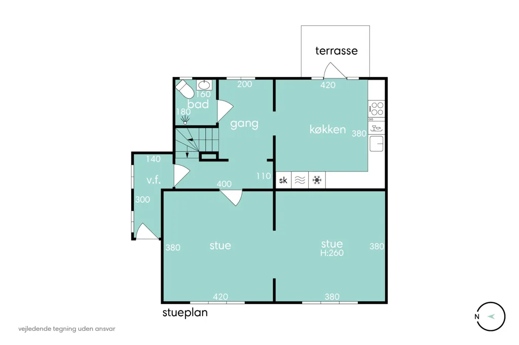 Plan - Maison 4 pièces à Horsens