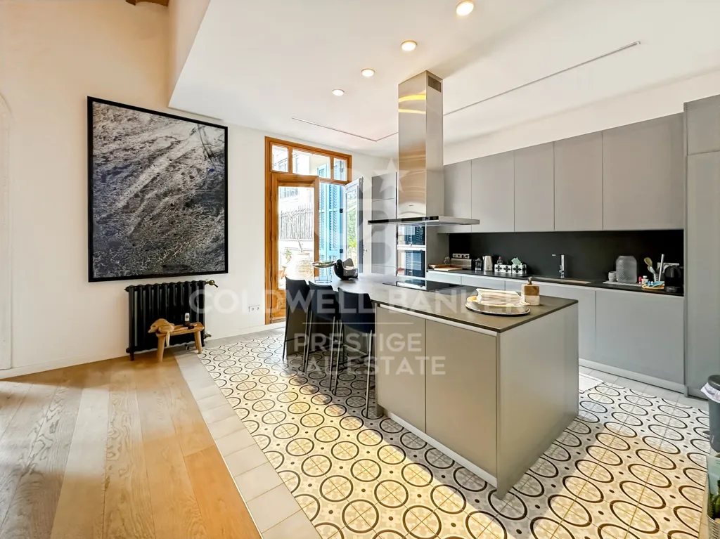 Köök - Flat with Large Terrace in Eixample, Barcelona