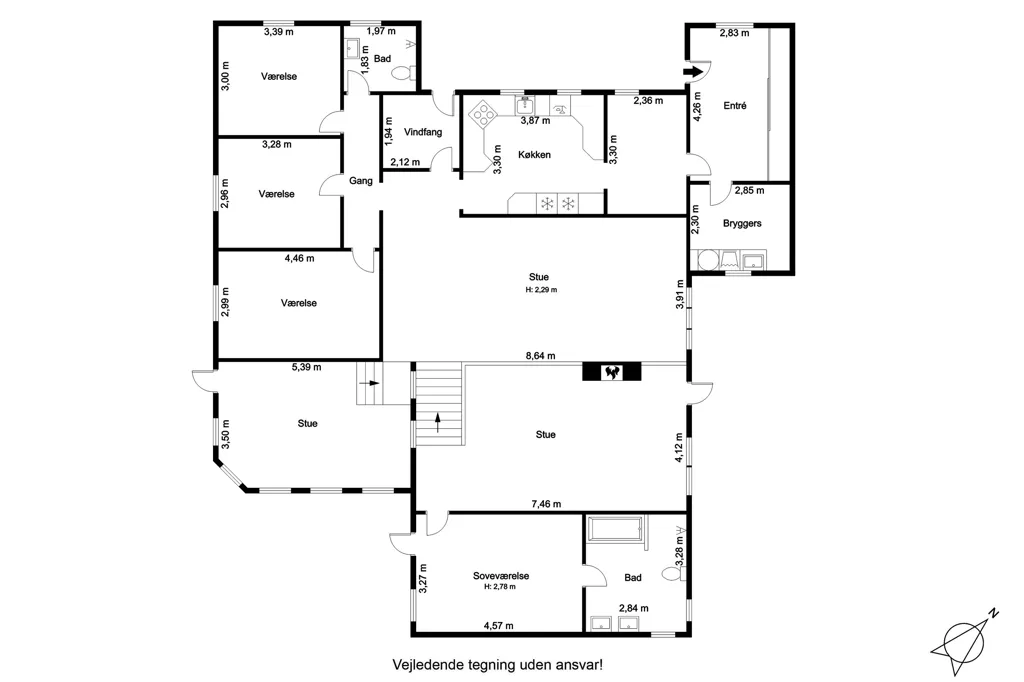 Plan - Architect-designed Villa with Garden in Ravnshøj