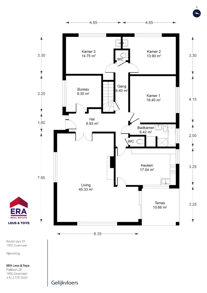 Plaan - Detached Villa with Garden in Zaventem