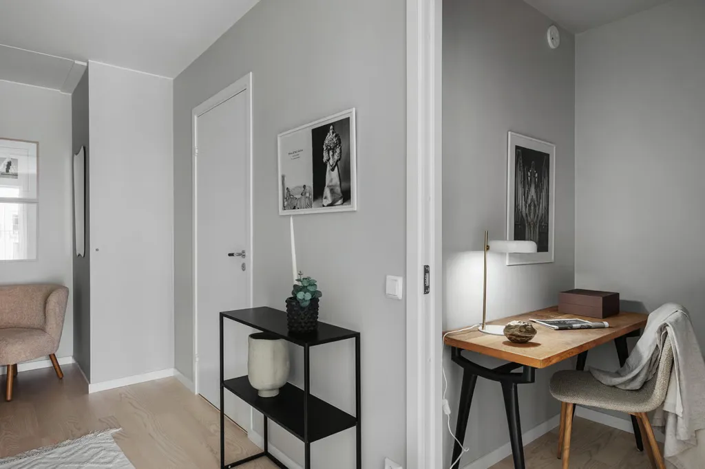 Séjour - Apartment with Balcony and Garden View in Malmö