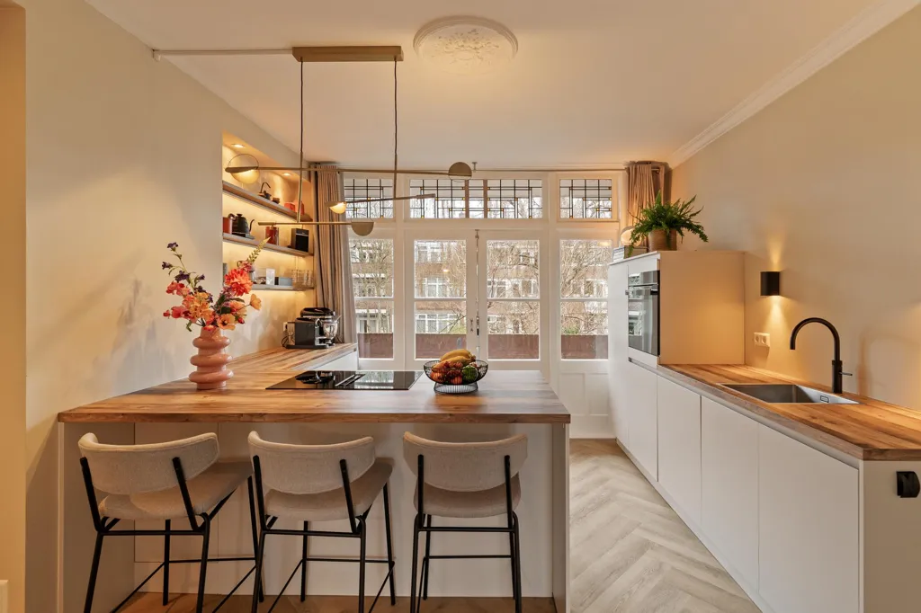 Cucina - Charming Gallery Flat with Park View in Utrecht