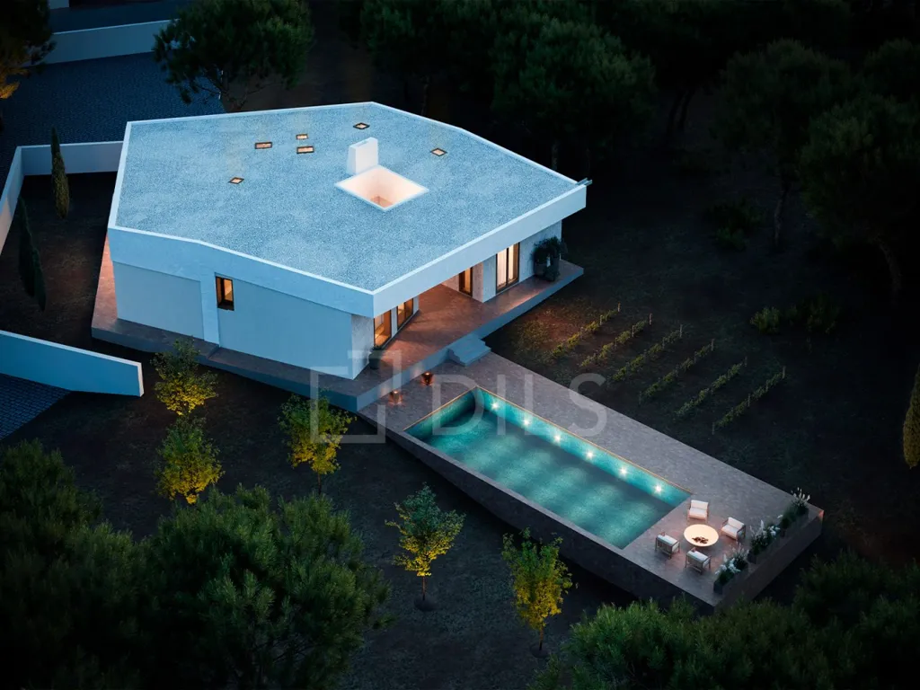 Õhuvaade - Villa with Pool and Vineyard in Alentejo