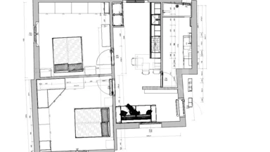 Plan - Renovated Flat with Balcony in Saragozza/Costa
