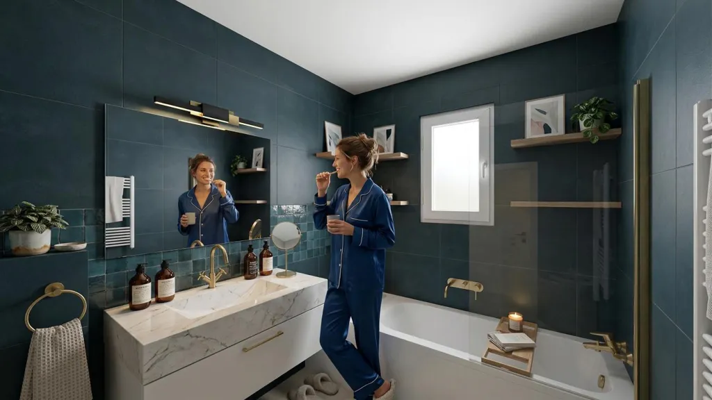 Salles de bain - Maison T4 avec Piscine à Alignan-du-Vent