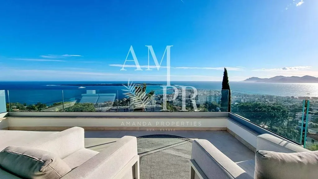 Terrasse - Villa Luxe avec Vue Mer à Cannes
