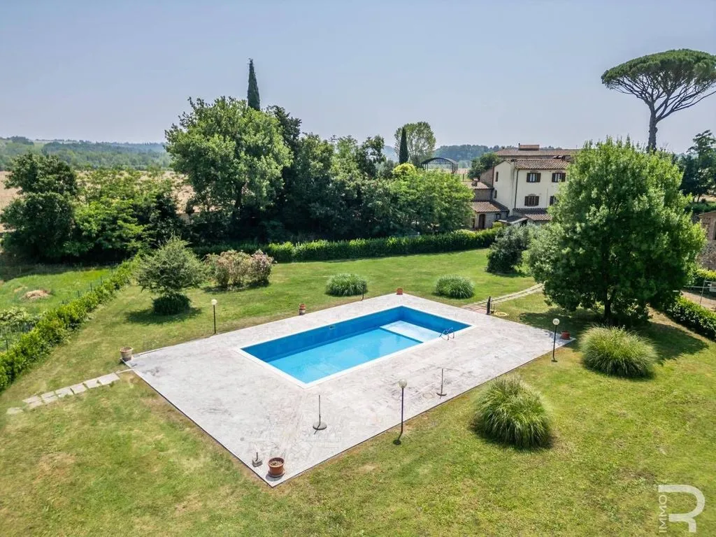 Vista aerea - Rustico with Pool in Terricciola, Tuscany