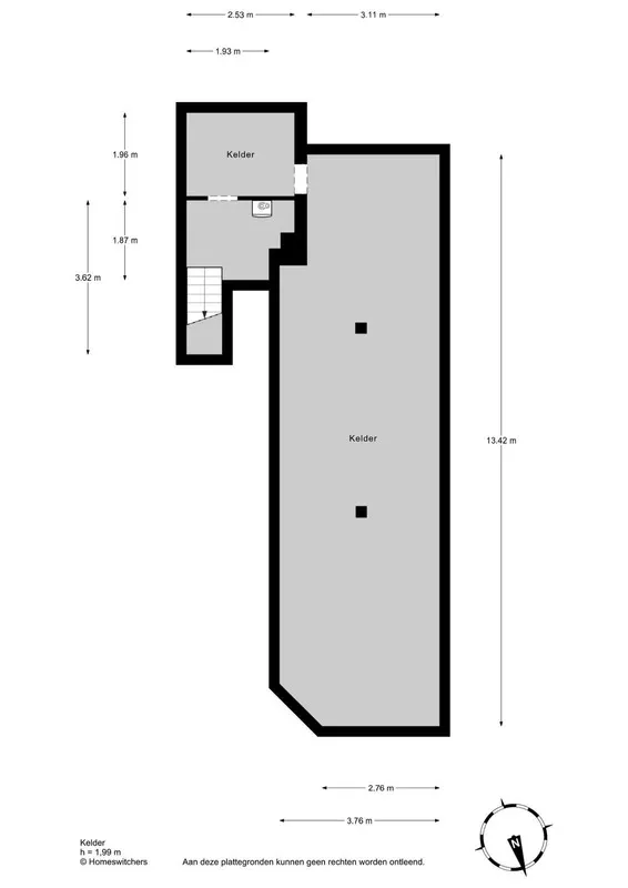 Plan - Herrenhuis with Balcony in Duinoord, The Hague