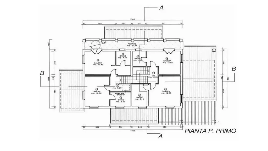 Plan - Unfinished Villa with Large Plot in Forte Dei Marmi