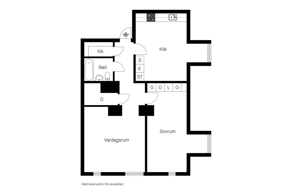 Plan - Charming Apartment with Terrace in Örebro
