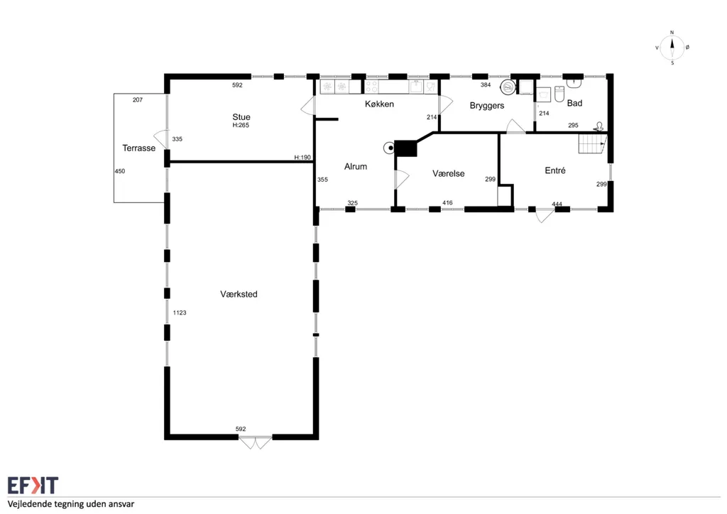 Plaan - Historic Villa with Large Garden in Knebel