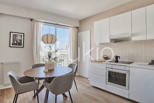 Kitchen - Luxury Apartment with Central Heating in Paris 5th