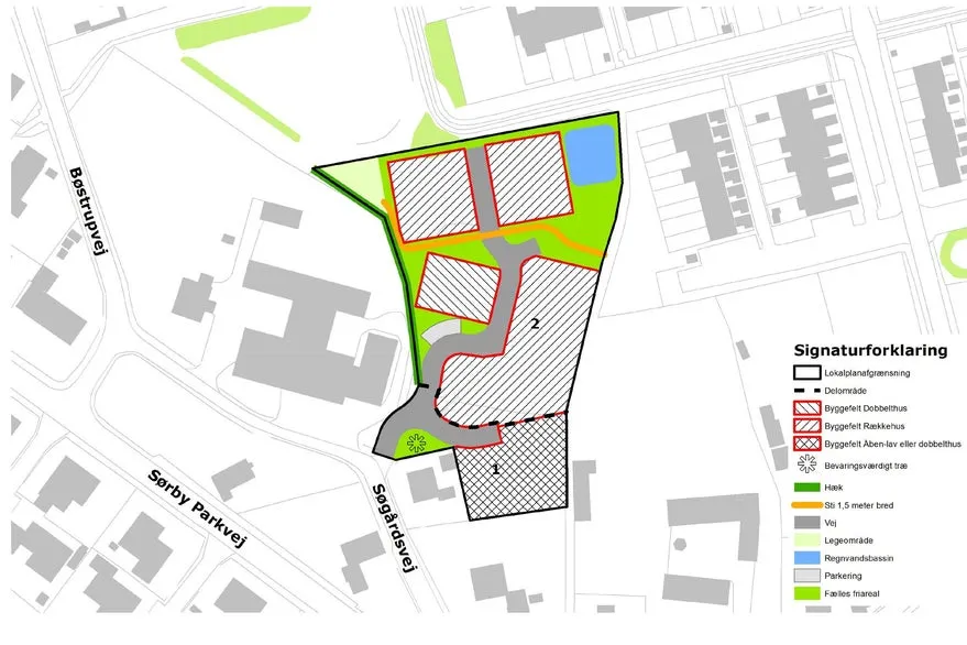Plaan - Central Plot with 16 Homes in Sørbymagle