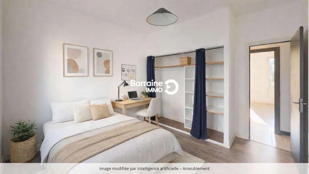 Chambres - Appartement T2 avec Vue Sud à Brest Kerbonne